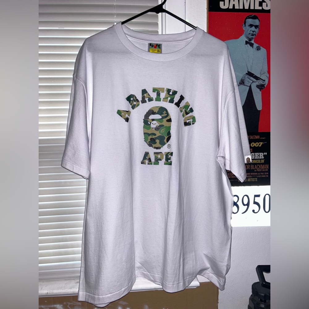 White/camo bape T-shirt